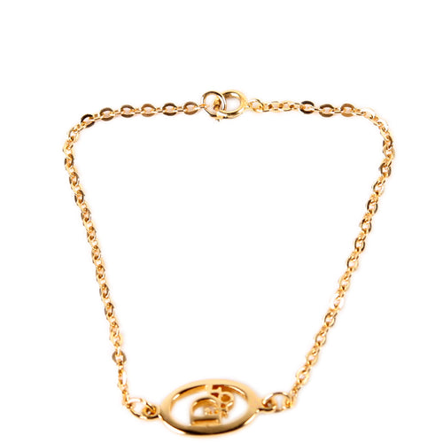 Oval Dior Logo Chain Bracelet