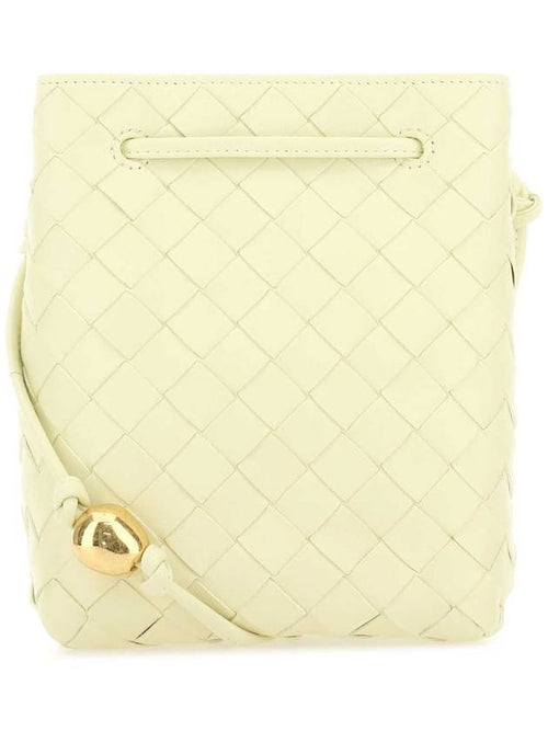 Bottega Veneta Intrecciato Small Bucket Bag Ice Cream