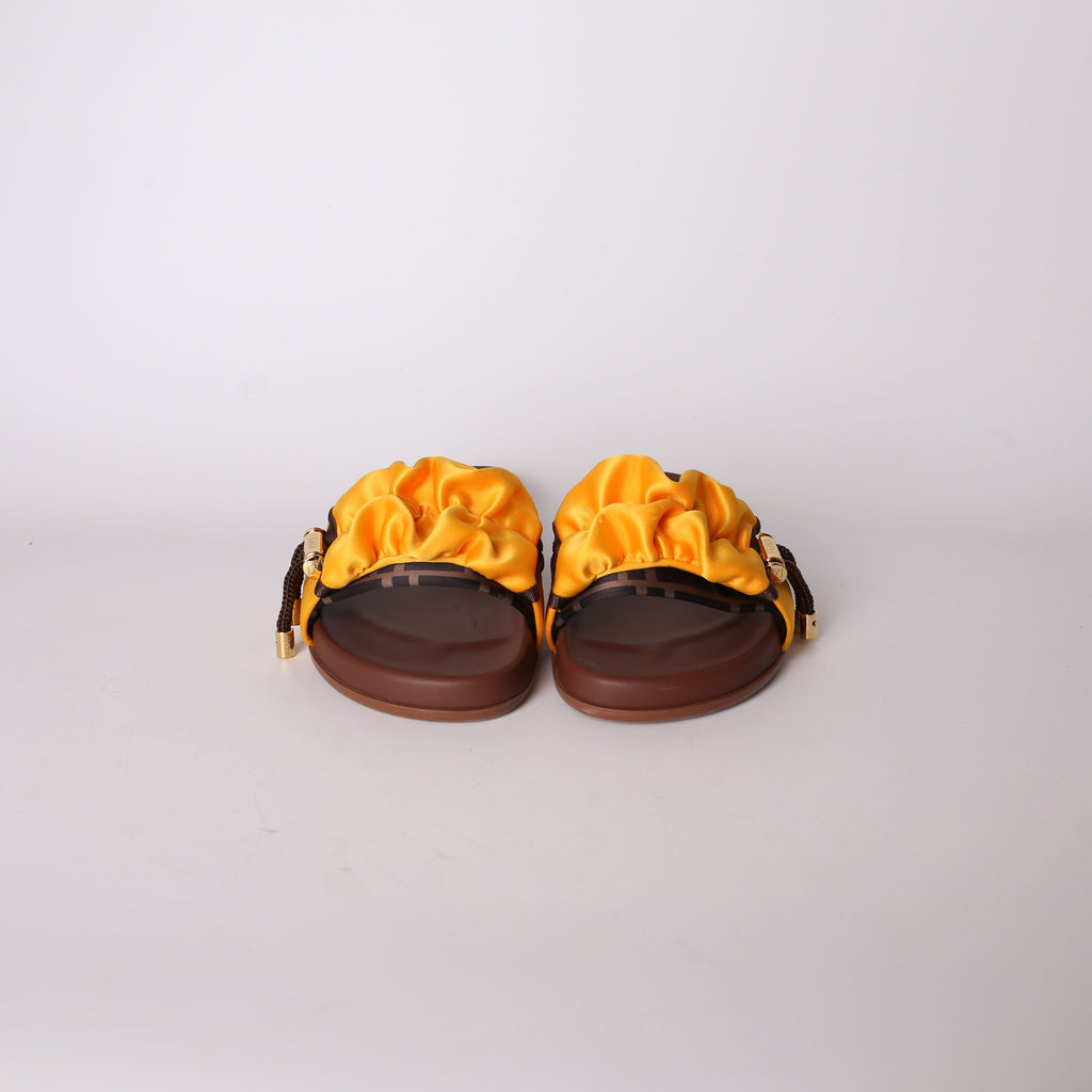Fendi Feel Satin Slides Size 39
