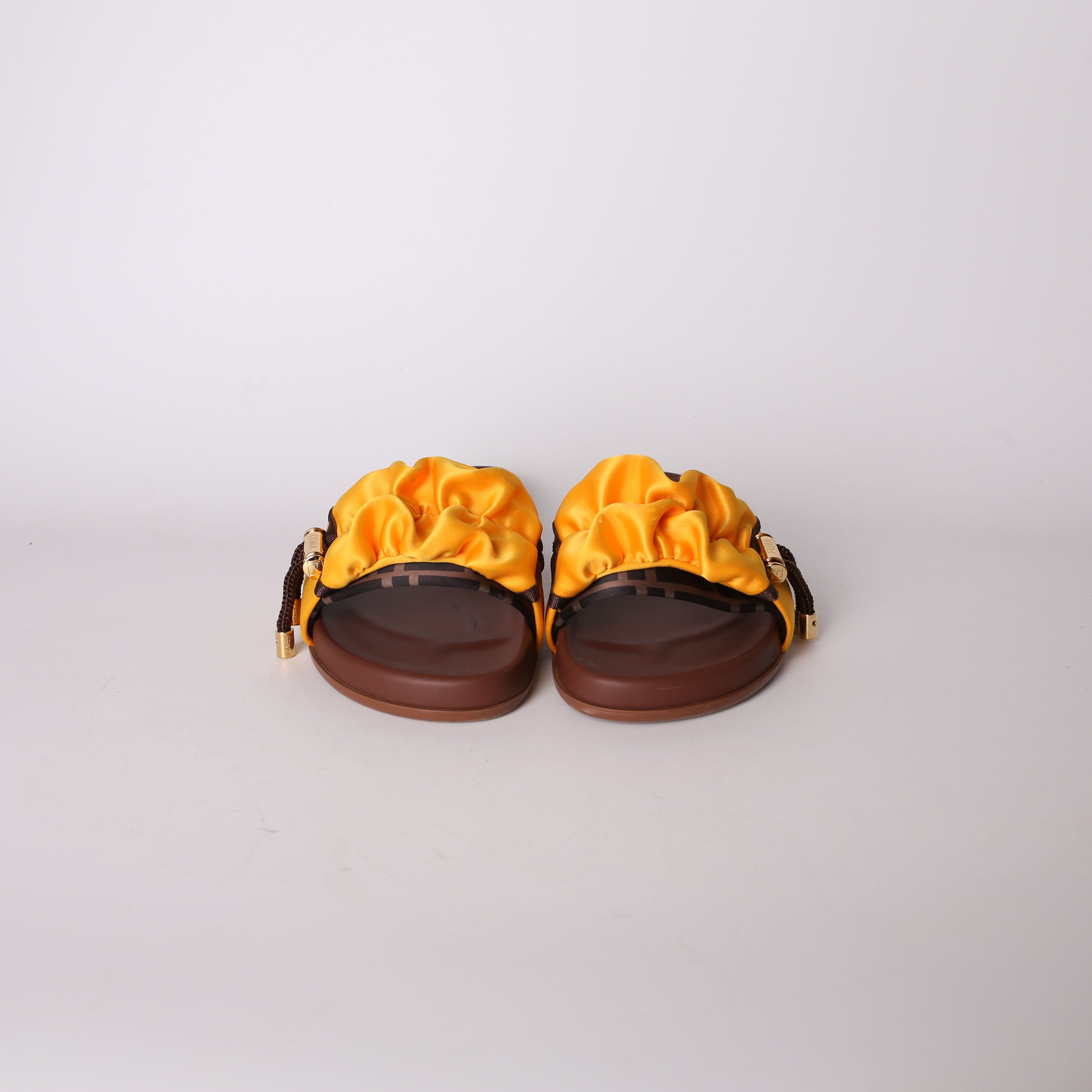 Fendi Feel Satin Slides Size 39