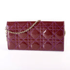 Patent Cannage Lady Dior Chain Wallet Purple