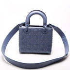 Lady Dior Medium Diamond Cannage Blue