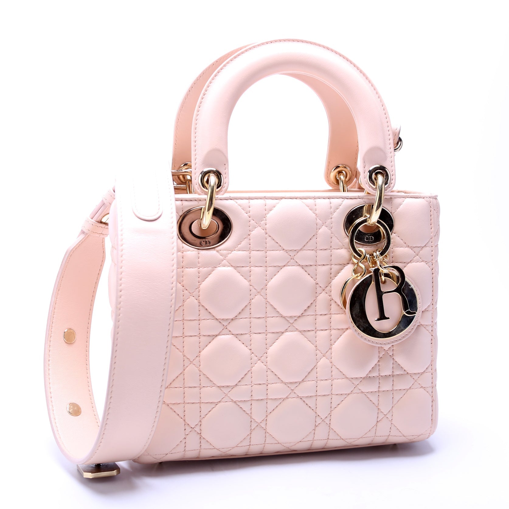 Lady Dior My Abcdior Small Cannage Lambskin Pink