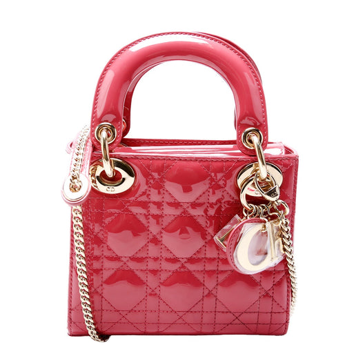 Lady Dior Mini Patent Pink