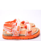Dioract Tech Knit Jute Sandals Size 39 Orange