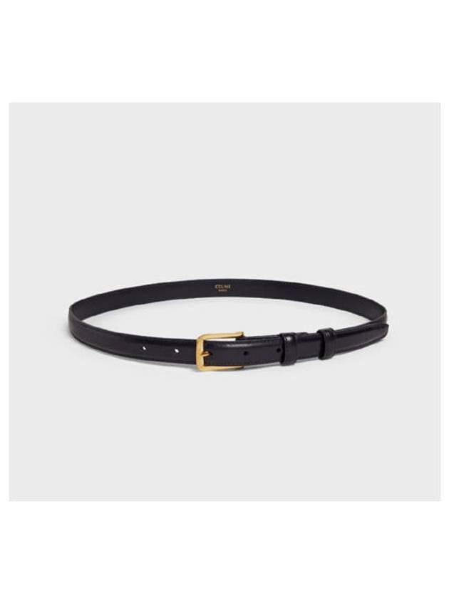 CELINE 18mm Triomphe Taurillon Leather Belt Black