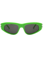 Balenciaga Eyewear BB0095S Dynasty D Frame Sunglasses Neon Green