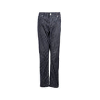 Dior Size 33 Pants Oblique Jacquard Velvet/Denim Navy