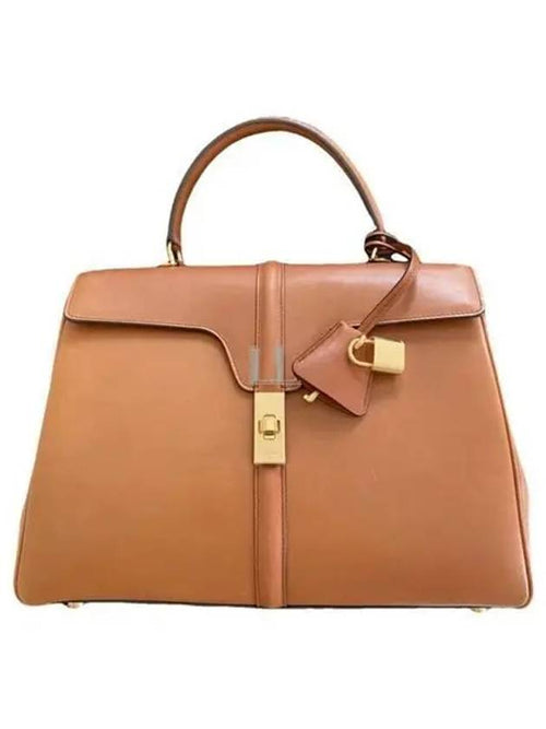 CELINE Natural Calfskin Classique 16 Tote Bag Tan
