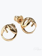 Fendi F Is Stud Earrings Gold