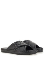 Fendi Fendi Black Leather Sandal