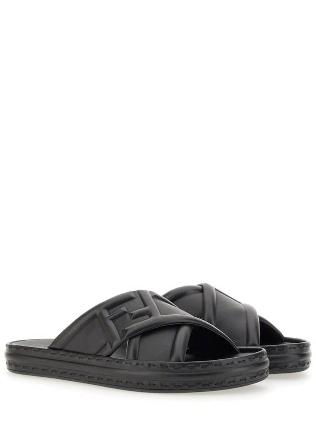Fendi Fendi Black Leather Sandal