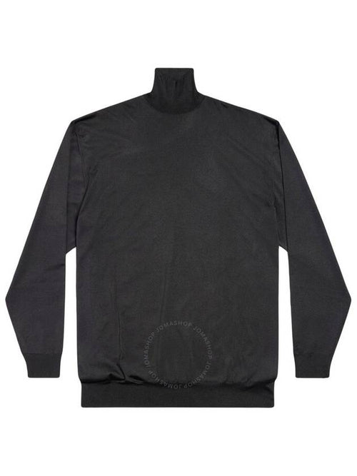 Balenciaga Balenciaga Men's Black BB Oversized High-Neck Sweater, Brand Size 1 (Small)