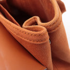 HERMES Toile Chevrons Leather Valparaiso PM Bag I Stamp Orange