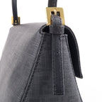 FENDI Zucchino Mamma Baguette PVC Leather Hand Bag Black 8BR180