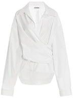 Balenciaga wrap long sleeve shirt white