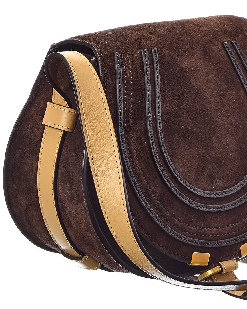Chloe Marcie Mini Suede & Leather Crossbody