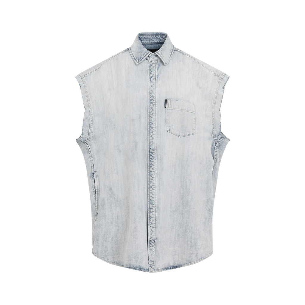 Balenciaga Ripped Sleeve Shirt Men