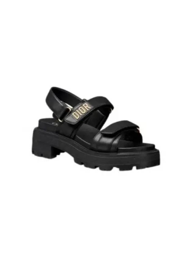 Dioract Platform Lambskin Sandals Black Dior