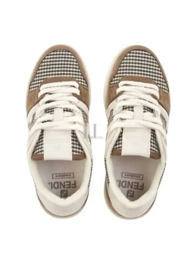 Fendi FF Logo Low Top Sneakers Brown