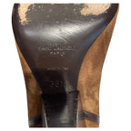 SAINT LAURENT/Ankle Boots/EU 38.5/Plain/Suede/BRW//NIKKI BOOTS/