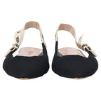 Dior J'adior Slingback Flats in Black Cotton