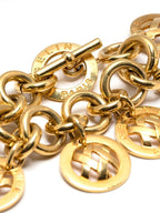 CELINE Curb Chain Charm Bracelet