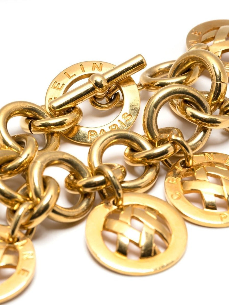 CELINE Curb Chain Charm Bracelet