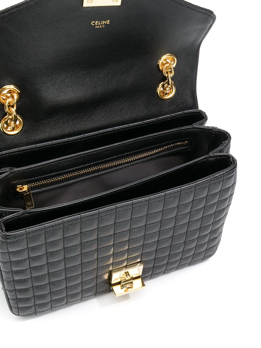CELINE C Quilted Medium Crossbody Bag