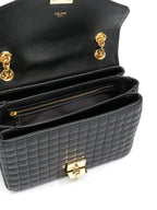 CELINE C Quilted Medium Crossbody Bag