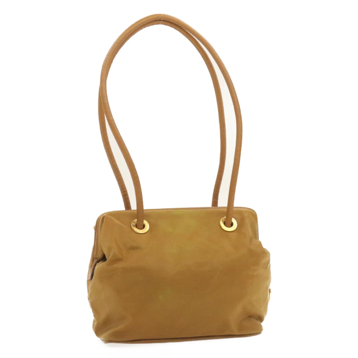 CELINE Shoulder Bag Nylon Brown  18746