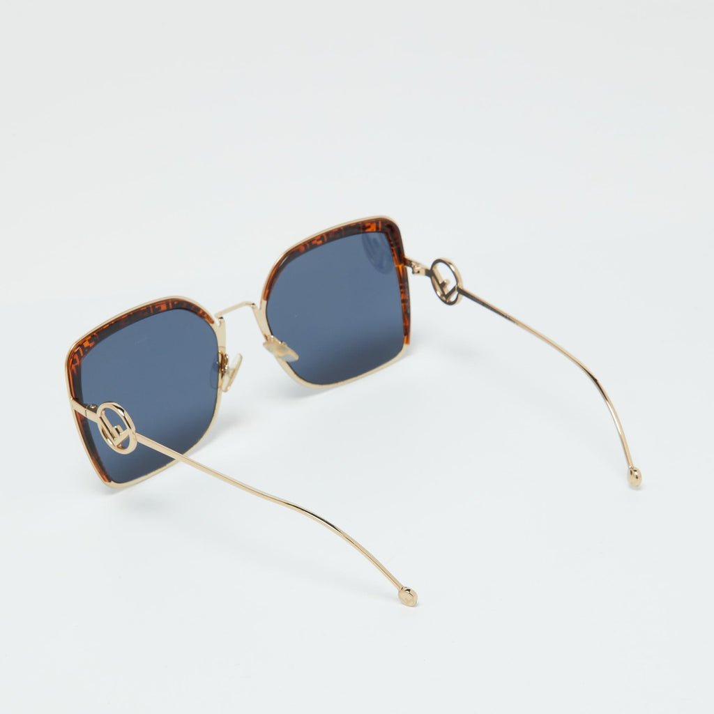 Fendi Gold Tone/blue Ff 0294/s F Is Fendi Ff Cat Eye Sunglasses