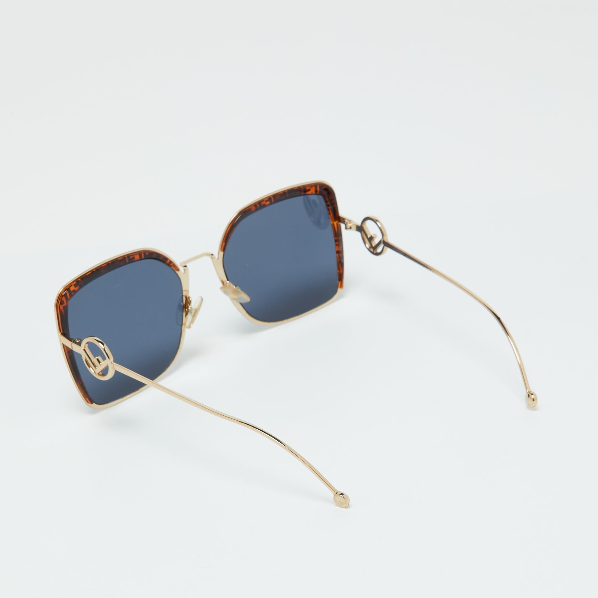 Fendi Gold Tone/blue Ff 0294/s F Is Fendi Ff Cat Eye Sunglasses