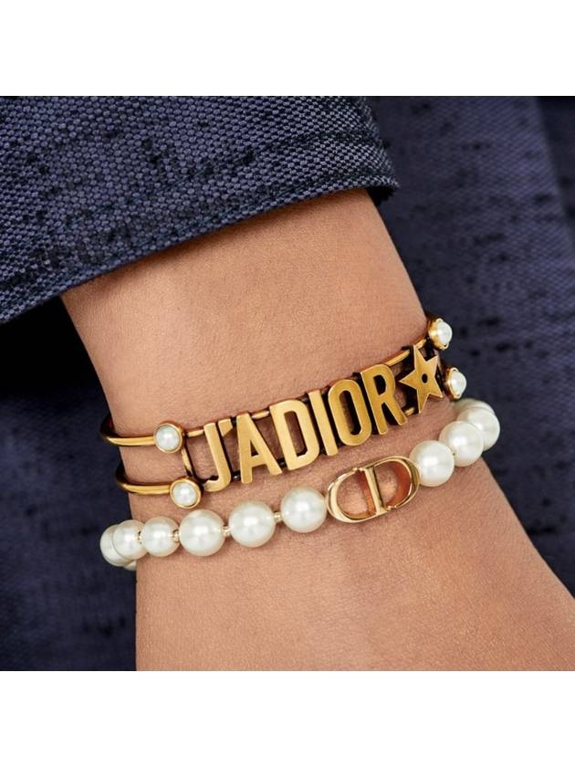 30 Montaine White Pearl Bracelet Gold Dior