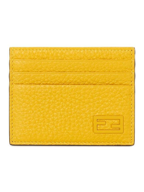 Fendi FF Baguette Card Wallet Yellow