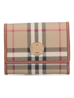 Burberry Check Half Wallet Beige