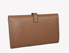 Hermes Wallet H1528 Ladies Cow Leather Apricot