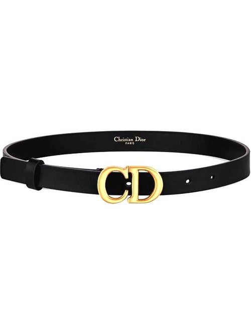 Saddle 20mm Ultrasmooth Calfskin Leather Belt Black Dior