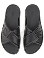 Fendi Fendi Black Leather Sandal