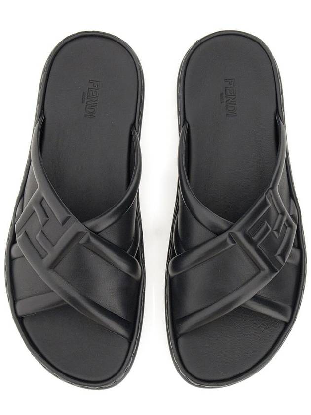 Fendi Fendi Black Leather Sandal
