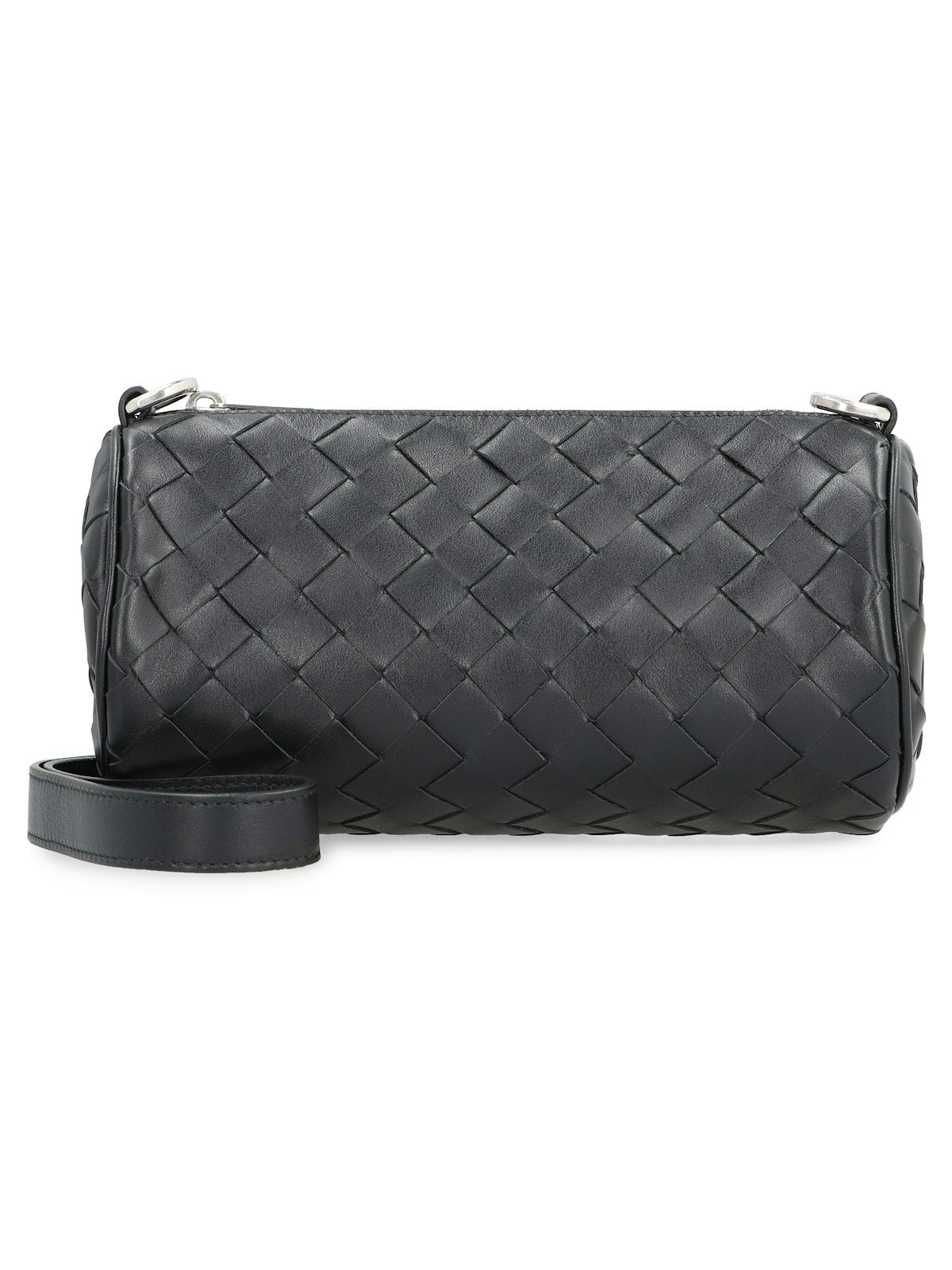Bottega Veneta Men's Mini Intrecciato Barrel in Black | 777391V2HL1 Color 8803