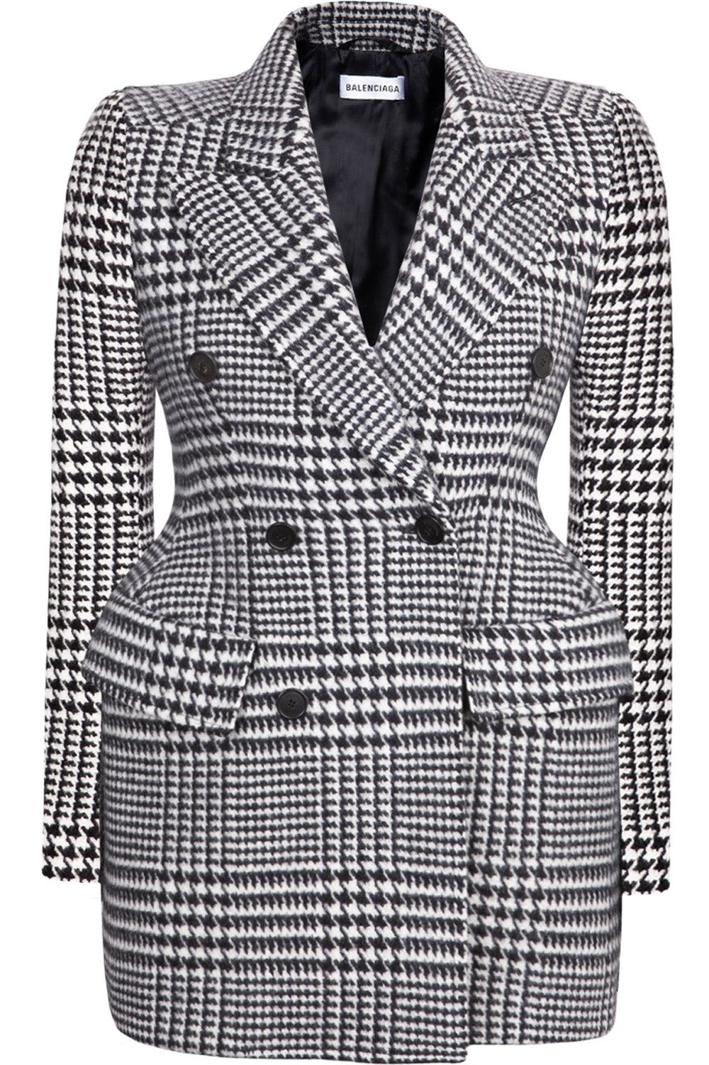 BALENCIAGA Hourglass Jacket Houndstooth Black & White