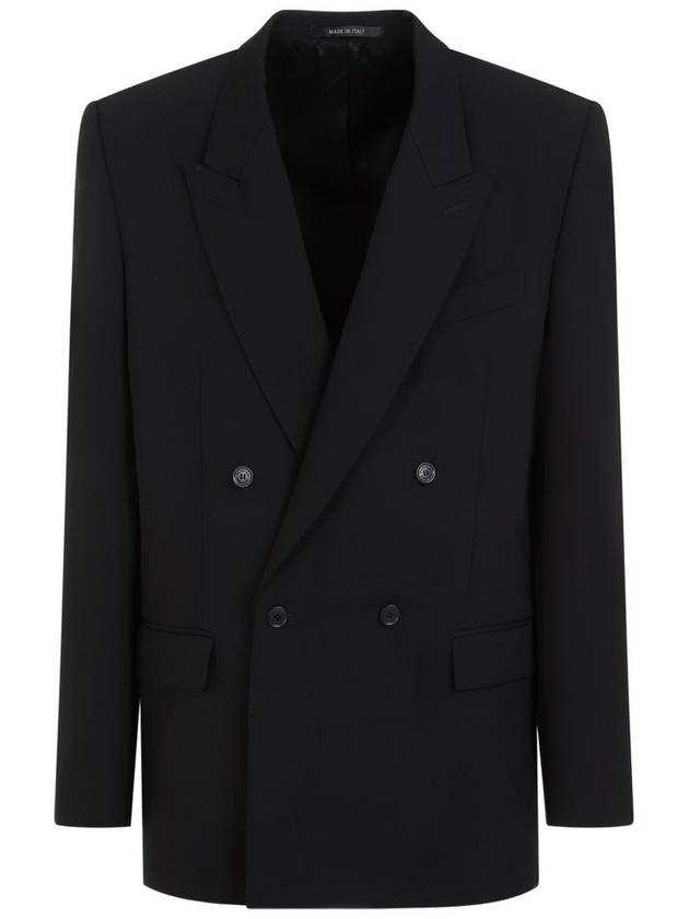 Balenciaga 24 ss double-breasted jacket in grain de padre 773331 TNT39 1000 B0231001709