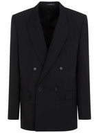 Balenciaga 24 ss double-breasted jacket in grain de padre 773331 TNT39 1000 B0231001709