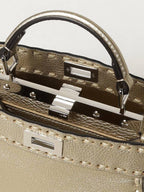 Fendi Peekaboo ISeeU Petite Tote Bag Gold