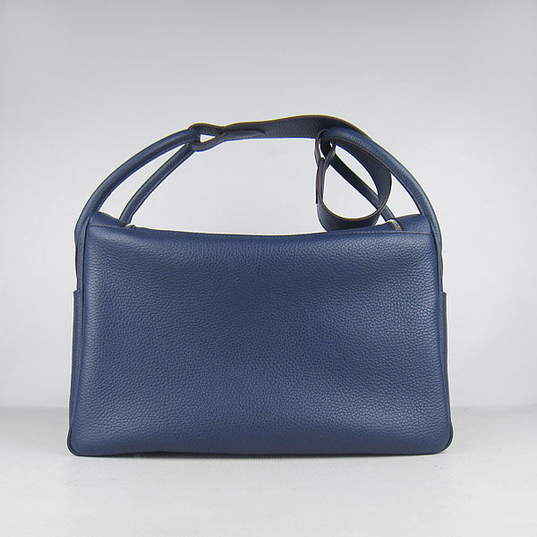 Hermes Lindy 6208 Ladies Lambskin Blue Handbag