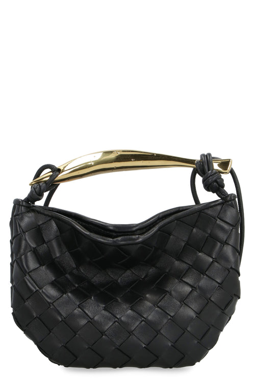 Bottega Veneta Women's Mini Sardine Leather Crossbody Bag in Black | 744267VCPP1 Color 1019