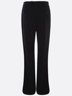 Balenciaga Pinstripe Pleats Front Straight Pants Black