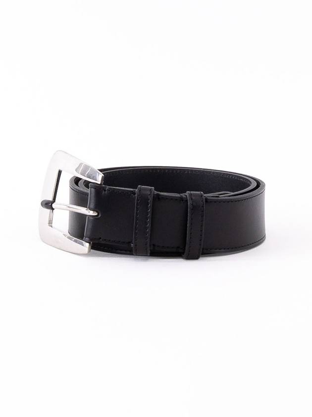 CELINE Vintage Calfskin Large Marco Belt Black