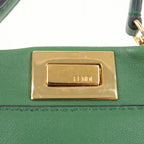 FENDI Micro Peekaboo Leather 2Way Bag Hand Bag Green 8M0355